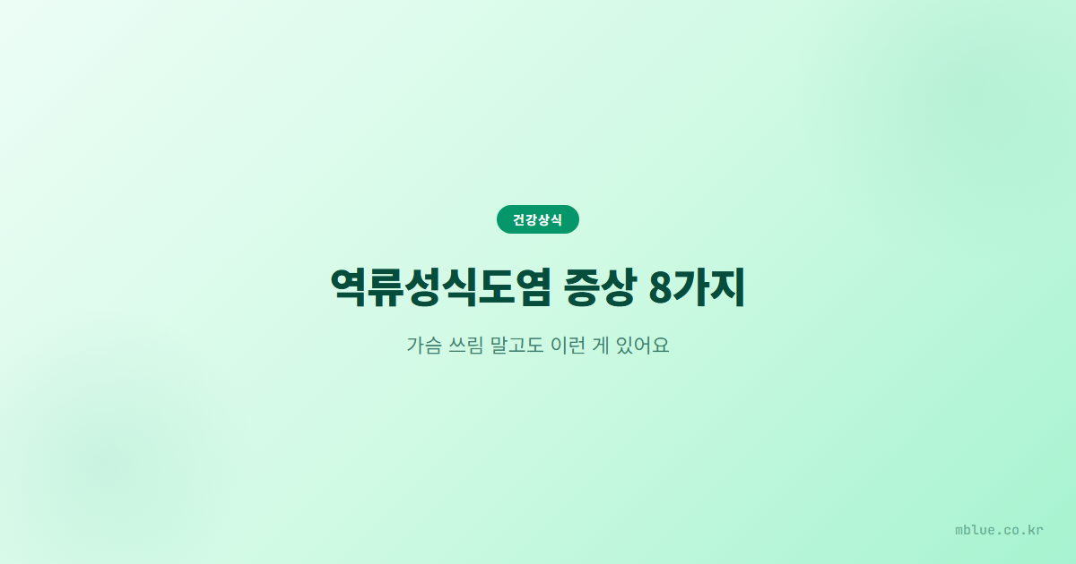 역류성식도염 증상