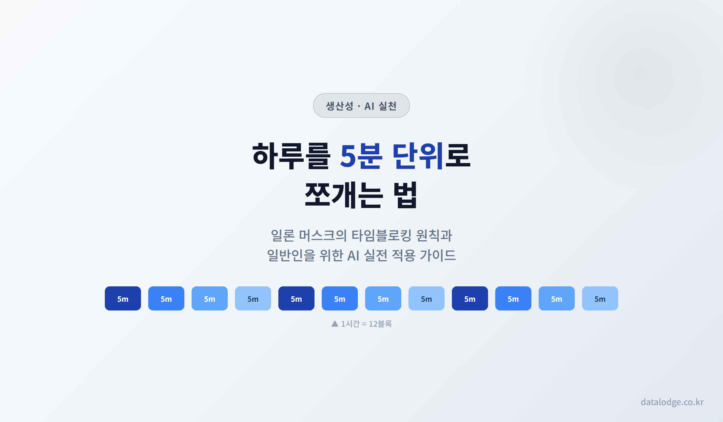 일론 머스크 시간 관리법 타임블로킹